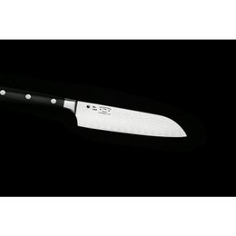 KATAHIRO ZEN 3-delt damask kokkekniv sæt - kokkekniv, santoku kniv, skærekniv med bambus magnetisk knivholder