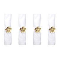 Lot of 4 rounds of golden flowers