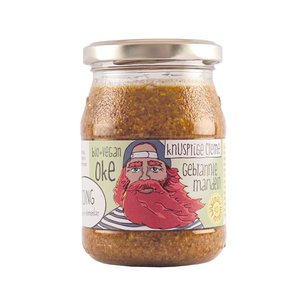 Oke - knusprige Creme aus gebrannten Bio-Mandeln im Pfandglas