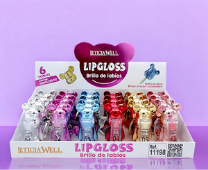 24 Lipgloss Metallic bear keychain-Leticia Well