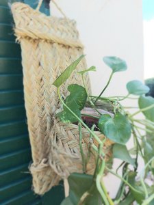 ENKELE ESPARTO WANDPLANTER 22X45