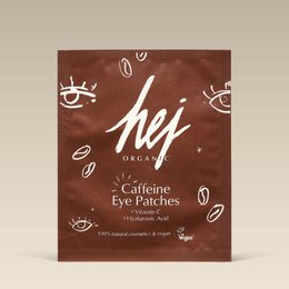  Caffeine eye patches with vitamin C, designed to reduce puffiness and dark circles around the eyes.