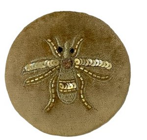 Pocket mirror bees, gold
