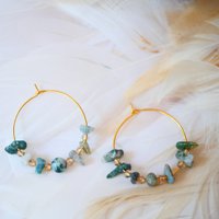 Moss Agate Prisca Earrings