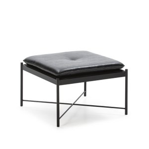 PUFF 60X60X41 POLIPIEL NEGRO/METAAL NEGRO TH1606700
