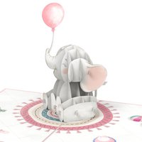 Baby Elephant (Pink) Pop-Up Card