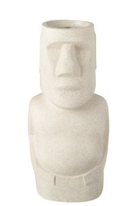 J-Line Tafelhaard Bio-Ethanol Moai Mgo Grijs