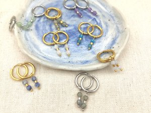 Oorbellen Indah natuursteen, zilver of goud roestvrijstaal