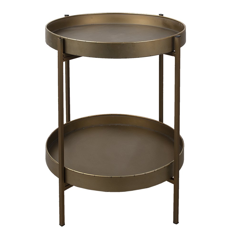 Bijzettafel Ø 52x60 cm Koperkleurig Metaal