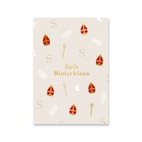 Karte Sinterklaas | Goldfolie