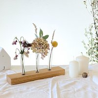 minimalist flower meadow - 3 variants - including glass tubes - oak