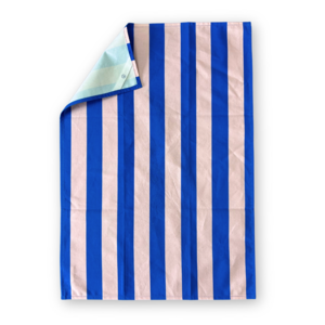 Geschirrhandtuch Streifen blau-rosa