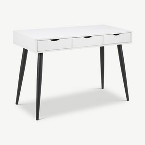 Mana bureau, wit hout en zwarte poten