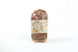  "Honey gingerbread cake orange cointreau flavor brown wrapped package artisanal baked good"