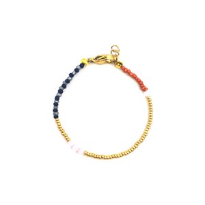 Brown blue bracelet gold