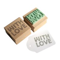 With love (dotted) text stamp