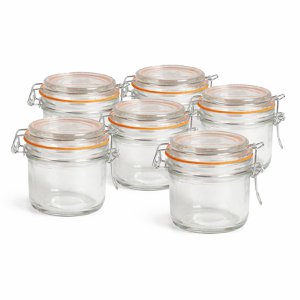 6er-Set Weckgläser aus Glas 250 ml – mit Bandverschluss & Gummiring – luftdicht, wiederverwendbar und spülmaschinenfest