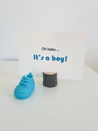 Von Hand gegossener Kerzen-Babyschuh
