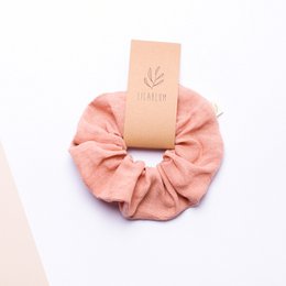 Scrunchie z organicznego lnu, barwionego roślinnie