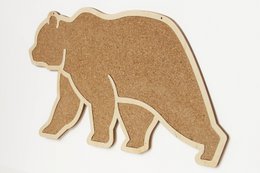 Bacheca di sughero, a forma di orso di sughero, orso decorativo da parete