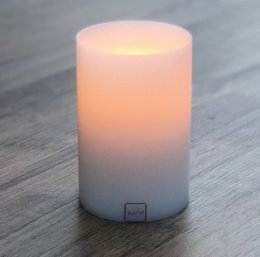 Zonde! Plaats permanente kaarsenvink tein houder wit ∅ 8 cm