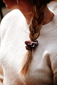 Scrunchie Mini "Blackberry" - Bamboo cotton