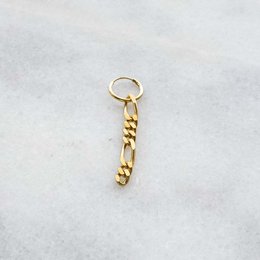 Large gold-plated hoop earrings with a twisted design.