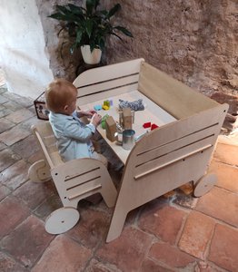 Montessori tafel en stoel set wiel