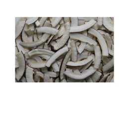 Organic dried coconut curved crescent shaped pieces white natural color bulk 2.5kg
