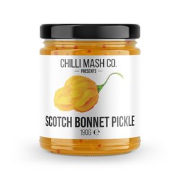 Scotch Bonnet Chilli Pickle - Fermented Indian style chilli pickle, British made, 190ml. Spicy, tangy, and flavorful condiment made with scotch bonnet peppers.