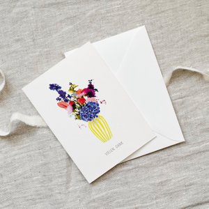 Greeting Card · Thank You | Yellow vase