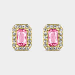 18K rose gold zirconia earrings