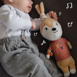 Boîte à musique jouable librement Ivy le lapin - sac en tissu