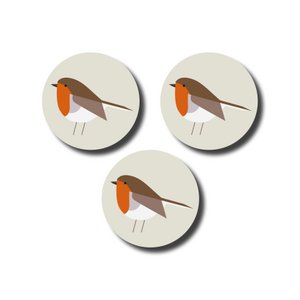 Aufkleber auf Rolle - Robin