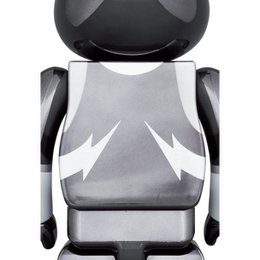 400 % und 100 % Bearbrick-Set – KISS Spaceman (Chrome ed.)