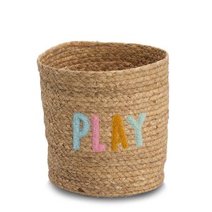 "Play" storage basket, water hyacinth