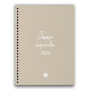 Fyllbooks Annual Agenda 2026 - Beige