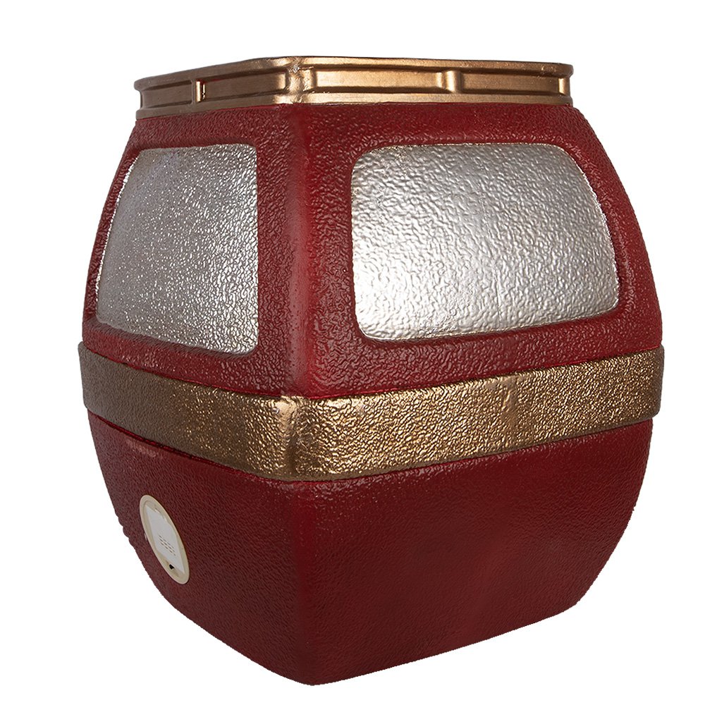 Kerstdecoratie met LED-verlichting 47x48x51 cm Rood Metaal