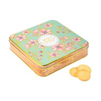 Shortbread biscuits assortment of pure fresh butter natural shortbread, with salted butter caramel, chocolate and apricot chips - "Vegetable Magic" metal box 400 g