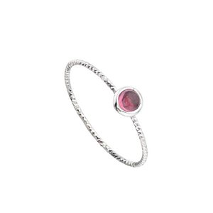 Silver garnet rhodolite ring