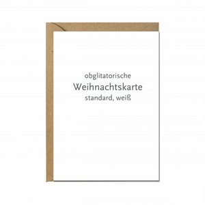 Folded card up, MANDATORY CHRISTMAS CARD, STANDARD, WHITE