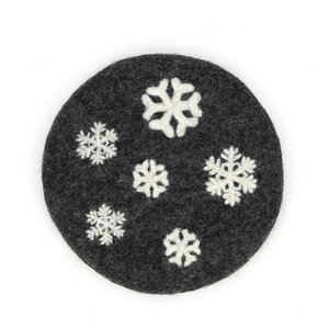 Onderzetter SNEEUWVLOKKEN, vilt