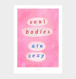 Les vrais corps sont sexy | Affiche de citation féministe Impression artistique