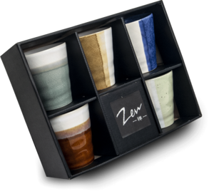 Edo Zen Teetasse 8x9cm, 5er Set, Geschenkbox