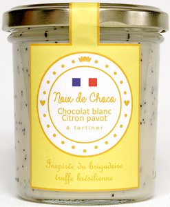 Weißer Schokoladen-Zitronen-Mohn-Aufstrich