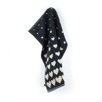 Bunzlau Castle Handdoek Hearts Zwart