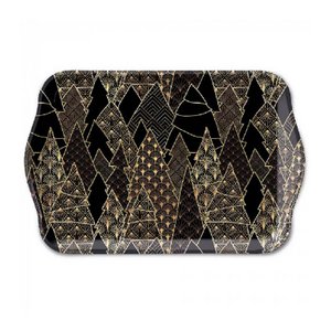 Ambiente Tray Luxury Trees black 13x21cm