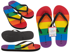 Flip Flops, Regenbogen, Pride, Größe 38/39