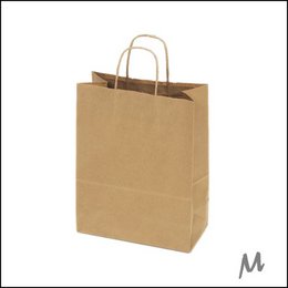 Medium-sized brown kraft paper gift bag, 100 pieces.