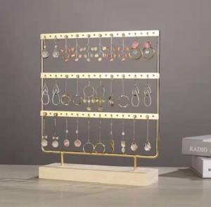 Earrings rack gold